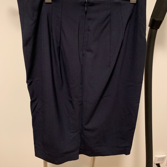 Navy theory wool pencil skirt - Picture 5 of 7